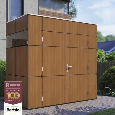 Gartenhaus Bertilo Trespa HPL Design Mini 231 x 165 cm Walnuss