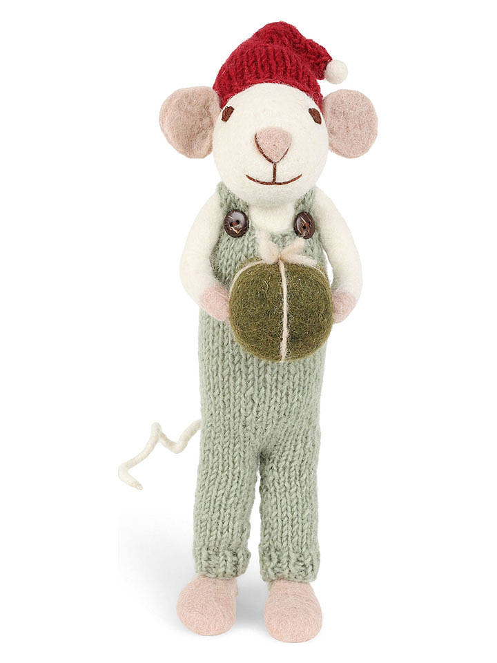 Gry & Sif Dekofigur "Mouse" in Grün - (H)29 cm - onesize