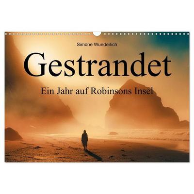 Gestrandet - Ein Jahr auf Robinsons Insel (Wandkalender 2027 DIN A3 quer), CALVENDO Monatskalender