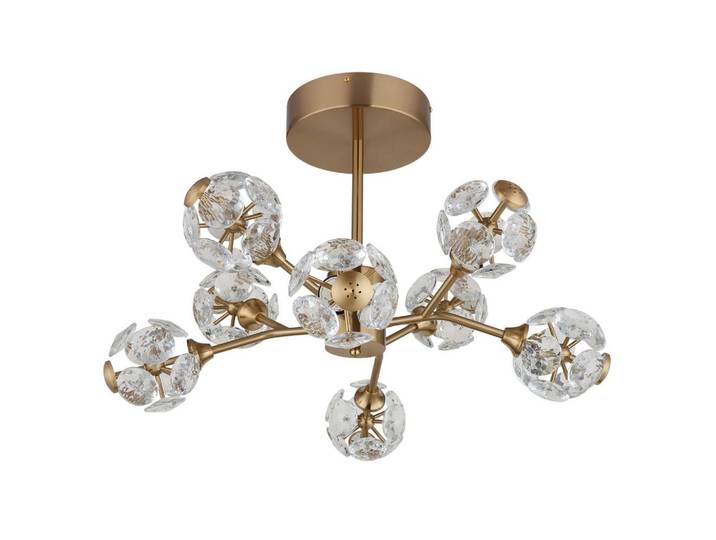 LED-Deckenleuchte Virina Klar Goldfarben D: 65 cm