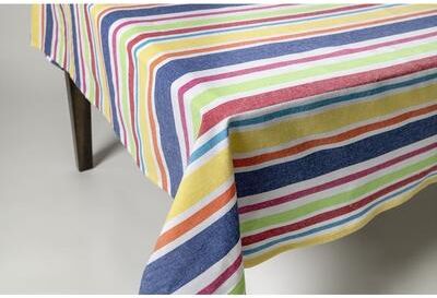 Festival Stripe 100 Cotton Tablecloth