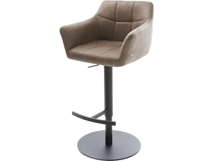 DELIFE Barstuhl Yulo-Flex Drehfuß höhenverstellbar Metall Vintage Taupe