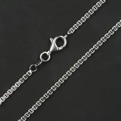 Drachensilber Rhodinierte Venezianerkette 2mm 925 Silber Kette 55cm - Silber