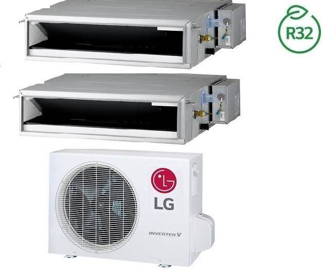 LG Condizionatore Climatizzatore Dual Split Canalizzato 9000+9000 BTU R-32 Con MU2R15 U13