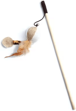 Inspire Picks Colorful Feather Cat Teaser Wand Interactive Kitten Play & Exercise Toy pumpkin