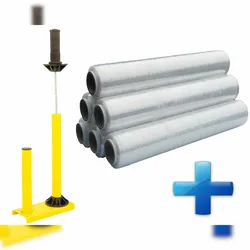VEPATIM Sparset 6 Rollen Handstretchfolie Handwickelfolie 17my 45cm mit Abroller B'STAR