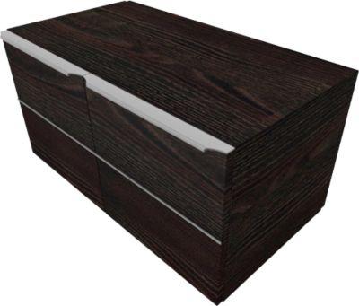 Flügeltürenschrank QUANDOS BOX, 1 Ordnerhöhe, B 800 x T 440 x H 374 mm, Mooreiche