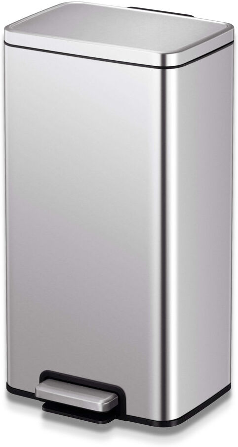 EKO Stainless Steel Step On Kitchen Trash Can Stainless Steel 64.5" H x 42.8" W x 37" D/50