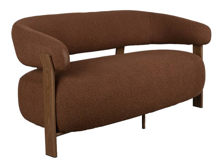 Sohome 2-zits Bank Rosemarijn 135cm, Geweven stof - Bruin