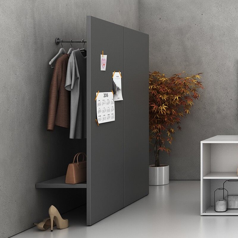 B2B Partner Šatní zástěna BLOCK, 800 x 440 x 1854 mm, oranžová
