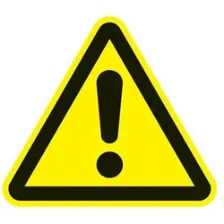 Warnzeichen ASR A1.3/DIN EN ISO 7010 200mm Warnung vor Gefahrenstelle Ku.