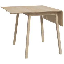 MODFU Klapptisch Esstisch aus Holz Natur 110x86x75 cm für 2 bis 4 Personen, platzsparendes Klappdesign, stabile Kiefernholz Konstruktion