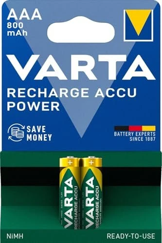 Varta Ready To Use HR03 Nickel-Metall-Hydrid AAA Micro Akku 800 mAh 2er Pack