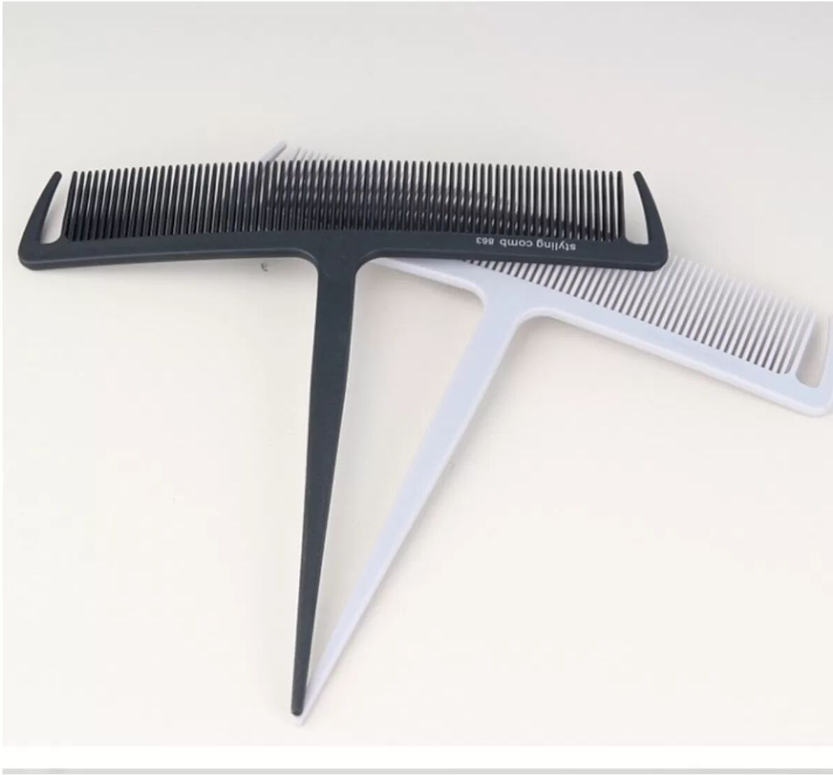 INF Langgriff Rat-Tail Highlighting Haar Kamm – Stahlstift Styling Kamm zum Abteilen und Aufrauen Grau