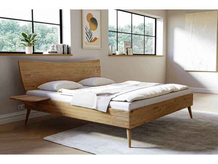 Main Möbel Massivholzbett Doppelbett 180x200cm Faro Wildeiche massiv geölt
