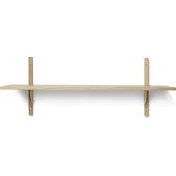 Sector Regal 87 cm einzeln Eiche hell mit Messing-Befestigung