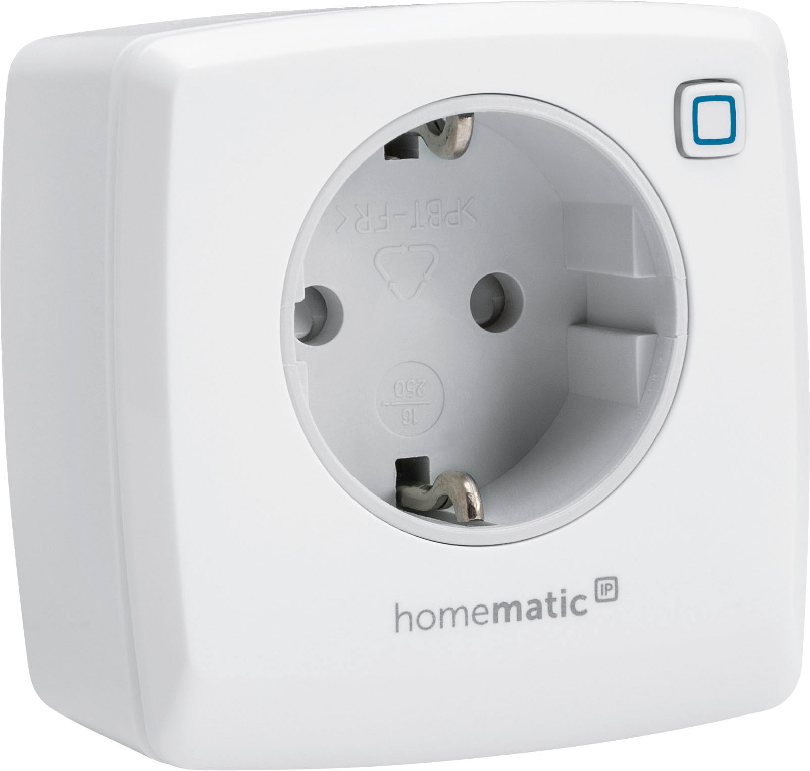 HOMEMATIC IP Funksteckdose "IP Schaltsteckdose", weiß, B:11,3cm H:10cm T:12,4cm, Steckdosenschalter, Funksteckdose