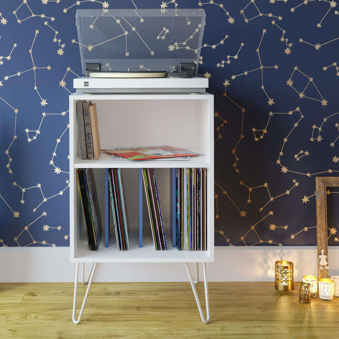 Hykkon Carrasco Tiana Rack White/Blue 87cm H X 53cm W X 46cm D