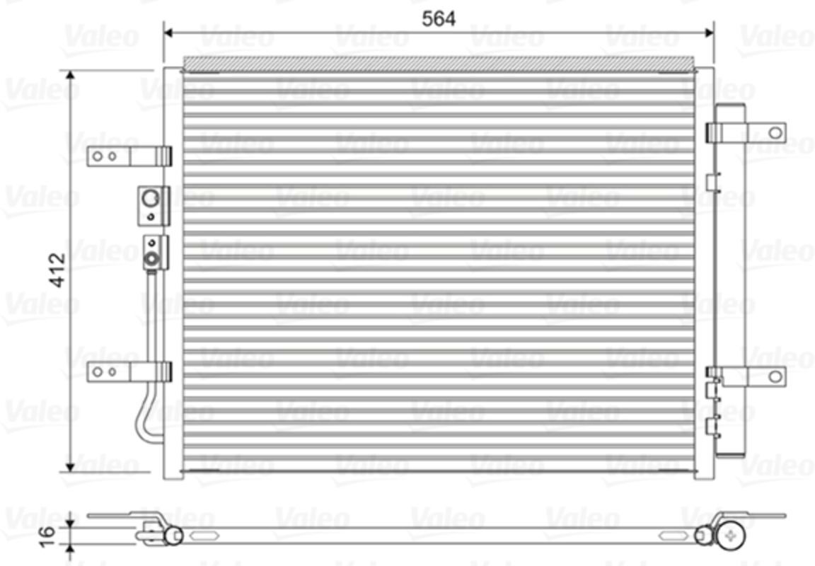 Condenseur, climatisation VALEO 822628