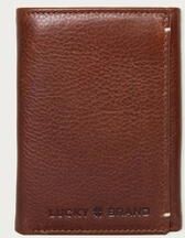 Lucky Brand Smooth Leather Trifold Wallet - Women's Accessories Clutch Wallet in Dark Brown, Size OneSize