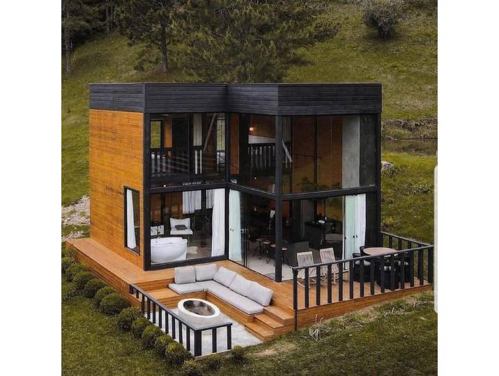 Petite maison préfabriquée 20 pieds 40 pieds, conteneur extensible, maison mobile préfabriquée avec salle de bain complète, 2 ou 3 chambres