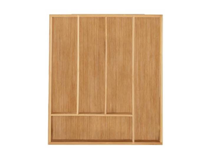 Relaxdays Range-couvert\, 5 compartiments\, bambou\, petit organiseur de tiroir pour ustensiles\, HLP 5 x 30 x 34 cm\, nature