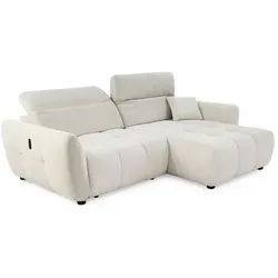 Ecksofa mit Funktion Zoom Stoff Beige
