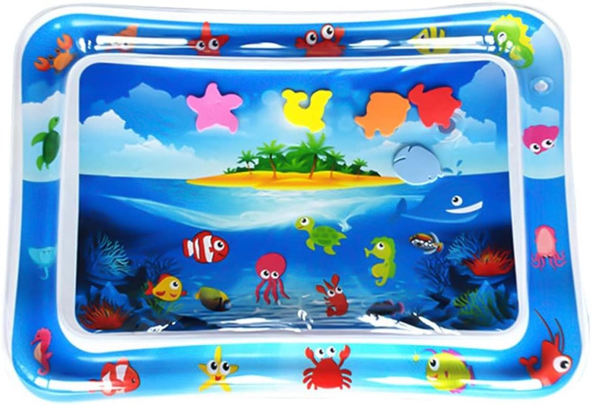 Baby Watermat Multicolor - Opblaasbare Speelmat voor het oefenen van de buikligging - 23 x 20 cm