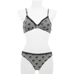 OLYMPIA Damen Bikini Bikini, Größe 38C in Schwarz Schwarz