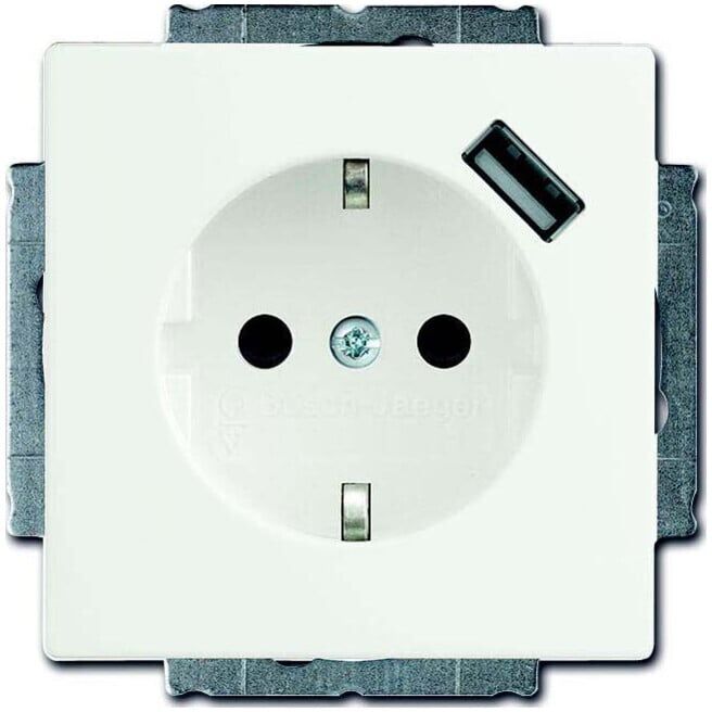 Busch-Jaeger Prise Schuko/USB blanc studio mat 20 EUCBUSB-884 (2CKA002011A6164)