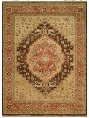 KALATY Traditional Multi-Colored Hand-Knotted Wool Area Rug