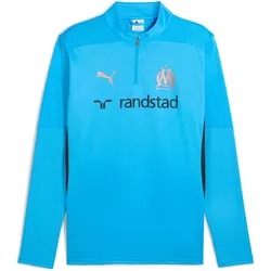 Puma, Herren, Sportshirt, OM Training 1/4 Zip Top (M), Kupfer, Blau