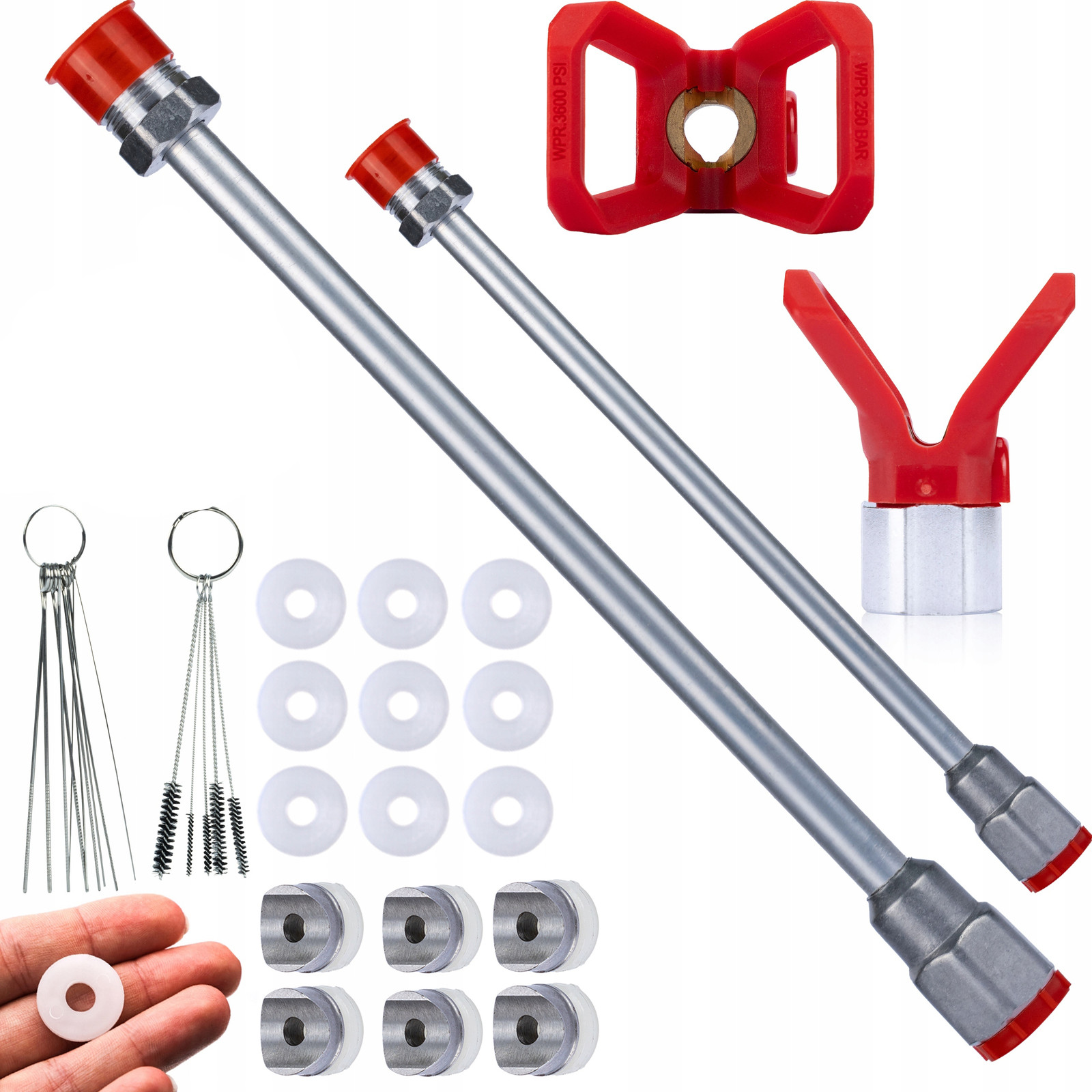 ROSFIX Verlengstukken set voor verfspuitinstallatie met accessoires, 30 cm en 50 cm