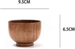 Uplift Curations Japanese Style Wooden Bowl Jujube Wood Soup & Rice Bowl For Tableware s