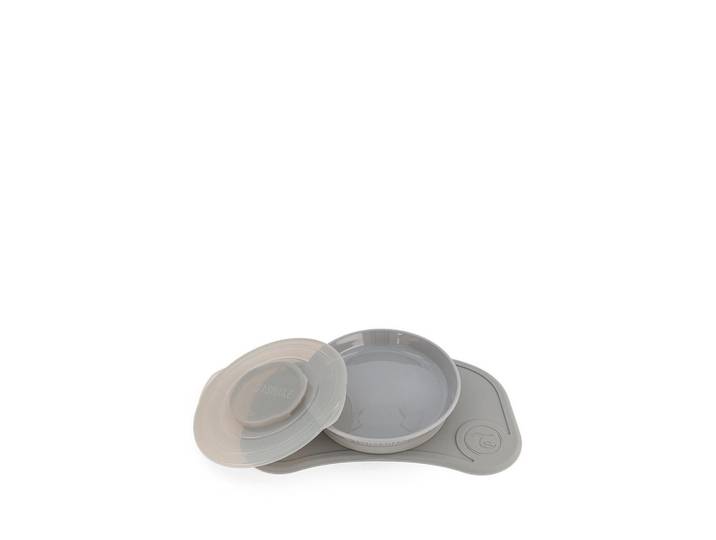 Twistshake Kindergeschirr, Grau, Kunststoff, 2-teilig, Uni, 21x5.5x33 cm, ISO 9001, bruchsicher, schadstofffrei, Füttern, Kindergeschirr & Kinderbesteck