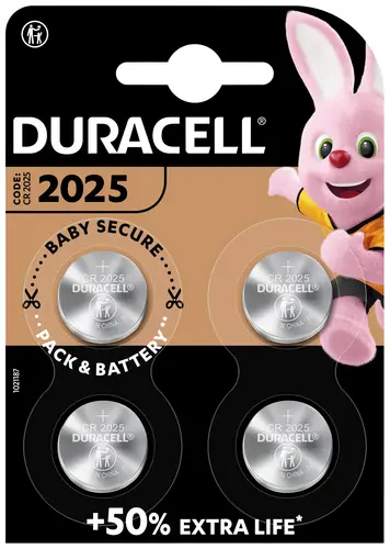 Duracell Knopfzelle CR2025 3V 4 St. 165 mAh Lithium Elektro 2025