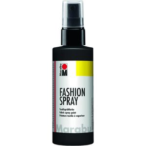 Marabu Stoffmalfarben Fashion Spray, schwarz, für helle Textilien, waschfest bis 40°C, 100ml