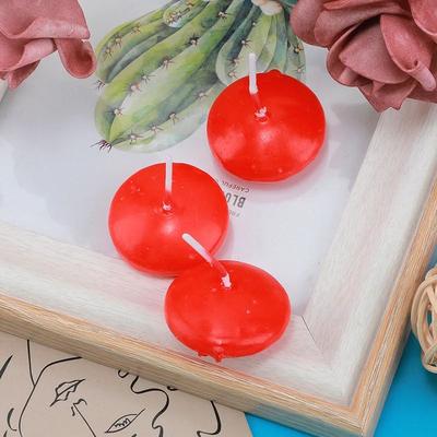 Uplift Treasures Unscented Floating Disc Candles For Romantic Decor 16pcs Red