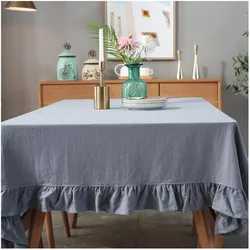 Yeastar, Tischdecke, ZLEW Rectangular Lace Tischdecke 4 Farben Tischdecke Rectangular Cotton Linen Tischdecke = T