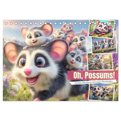 Oh, Possums! Cartoon-Abenteuer mit lustigen Beutelratten (Tischkalender 2027 DIN A5 quer), CALVENDO Monatskalender