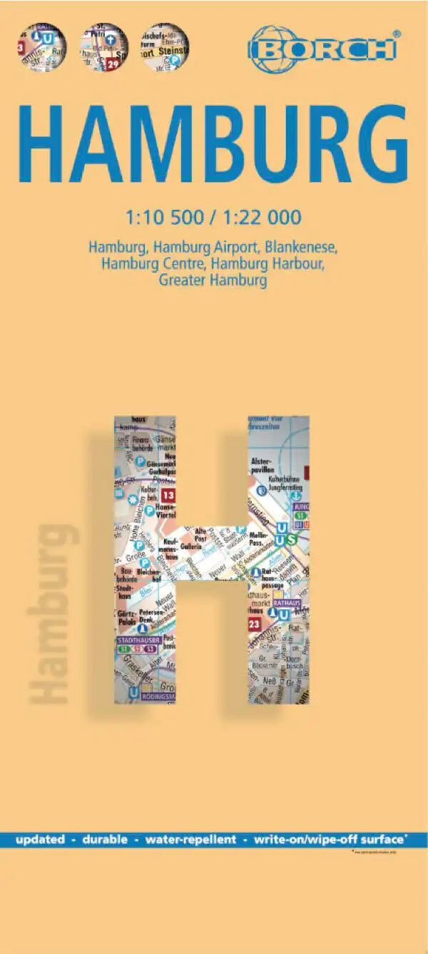 Plan plastifié - Hambourg   Borch Maps