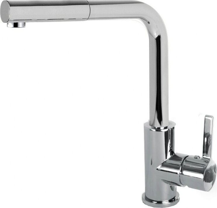 elleci Mikc02cr Rubinetto Cucina Miscelatore Con Doccetta Estraibile Monocomando Colore Cromo - Cloud 02 - Mikc02cr