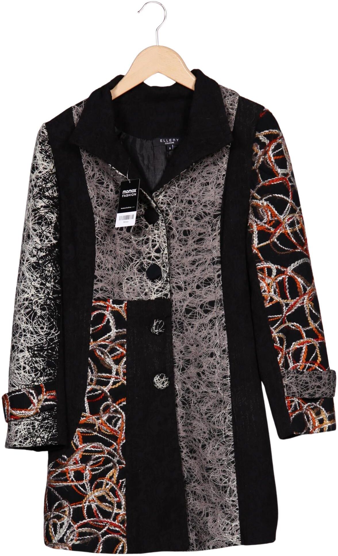 Ellery Damen Mantel, Schwarz, Gr. S, kein / Etikett - Second Hand