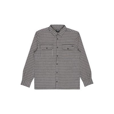 Langarmhemd BILLABONG "Offshore Flannel", Herren, Gr. L, grau (pale khaki), Obermaterial: 100% Baumwolle., Hemden