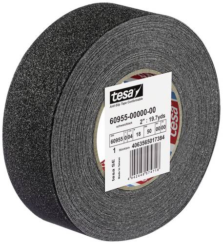 Tesa ANTI-RUTSCH 60955-00000-00 Anti-Rutschband tesa Schwarz (L x B) 18m x 50mm 1St.
