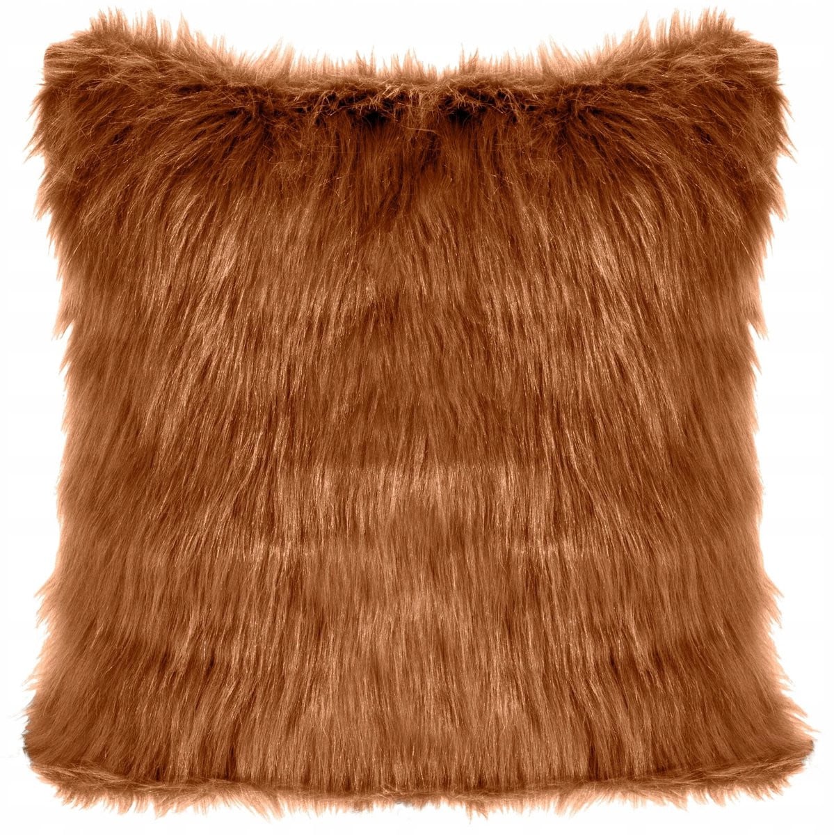 Bruine Decoratieve Kussenhoes van Zacht Pluche, 45 x 45 cm