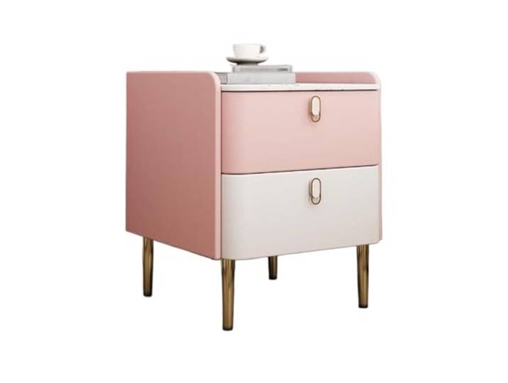 YANG11FAN Vielseitig Nachttisch, Heller Luxus-Schlafzimmer-Aufbewahrungsschrank, Rosa(XXL)