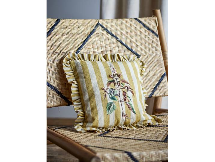 Coussin décoratif Jaune 35 x 0 x 35cm Coton