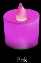 Inspired Living 5 Or 10 Piece LED Tea Lights Flameless Battery Operated Candles Multicolor Party Decor pink 5pcs