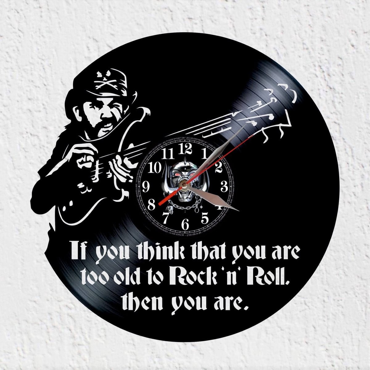 Omgoods Lemmy Forever Wandklok - Analoge Vinyl Disc Decoratie - 30 cm